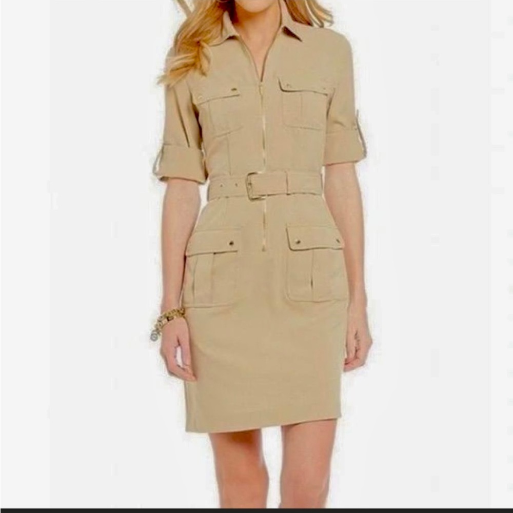 Michael by Michael Kors Khaki Military Dress